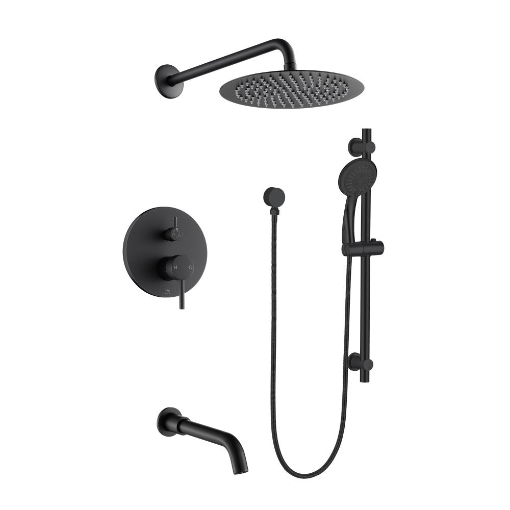 Kami, Robinet de bain et douche - Noir mat