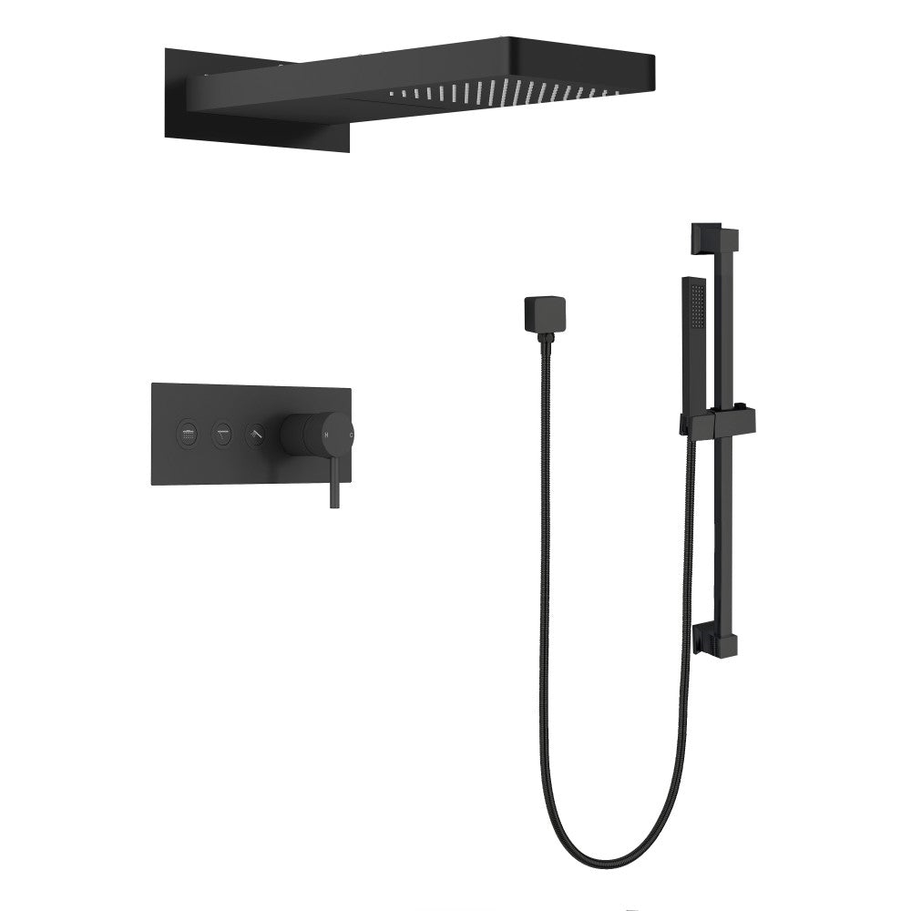 Ares, Robinet de douche noir mat