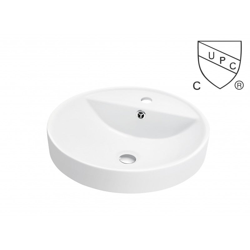 Barbade 18.5", Lavabo en porcelaine