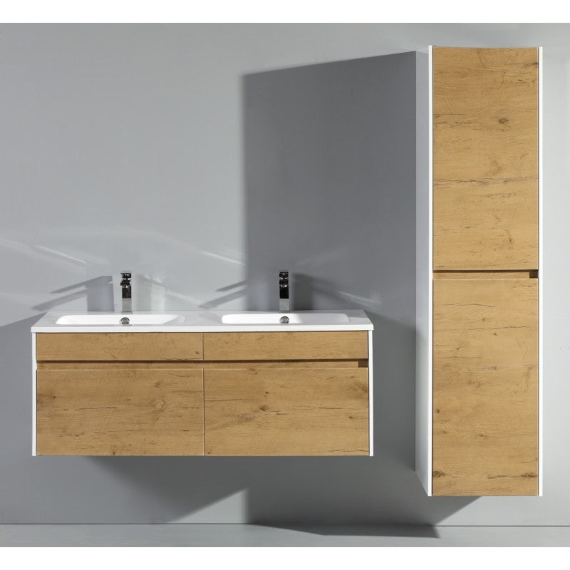 Java 48", Vanité double flottante - Mo Oak