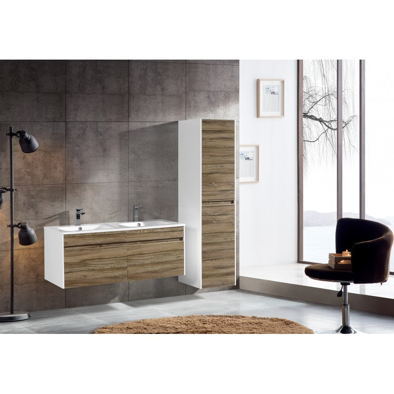 Java 48", Vanité double flottante - Nice Oak
