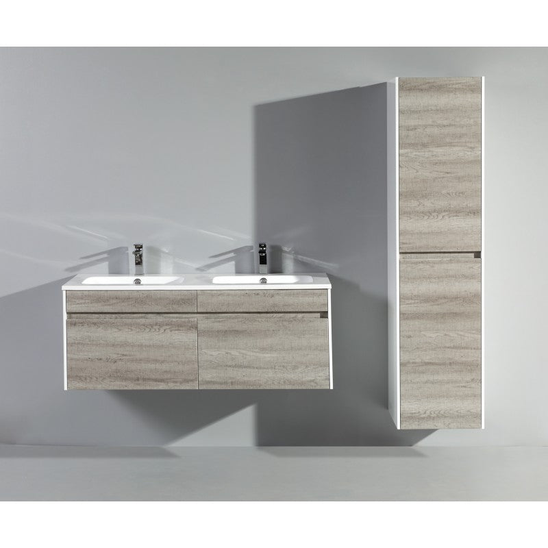 Java 48", Vanité double flottante - Wax Oak