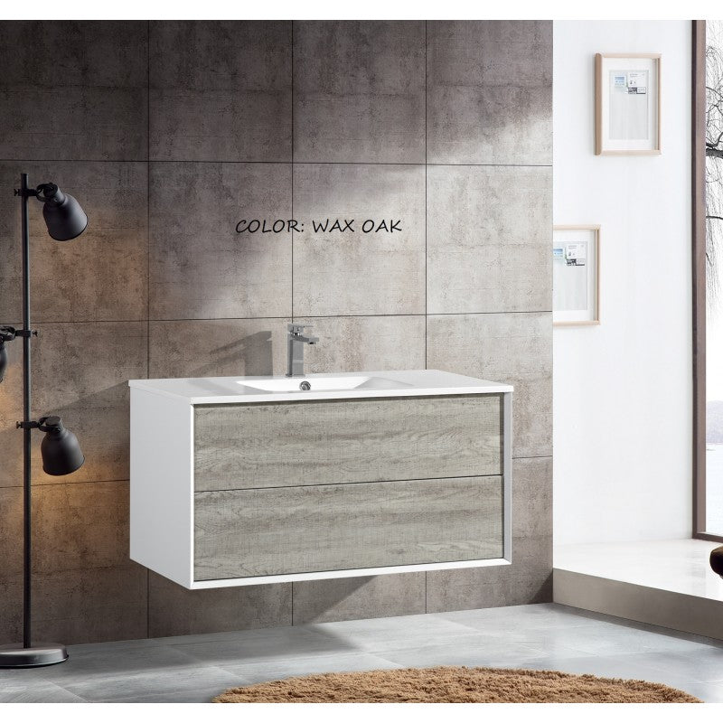 Java 39,5'', Vanité flottante - Wax Oak
