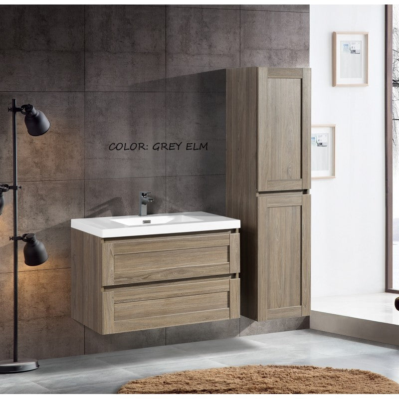 Kiev 35,5'', Vanité flottante - Grey elm