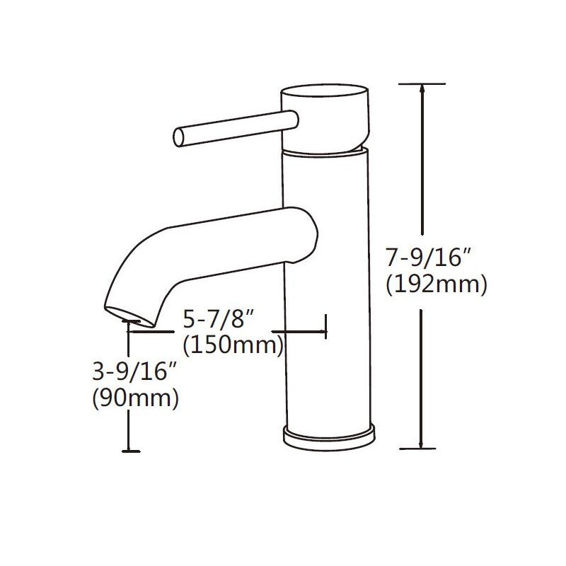 Kami, robinet de lavabo noir mat