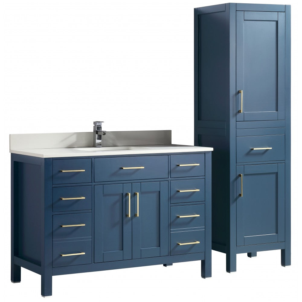 Vanité de salle de bain Goli 48'' – Bleu antique