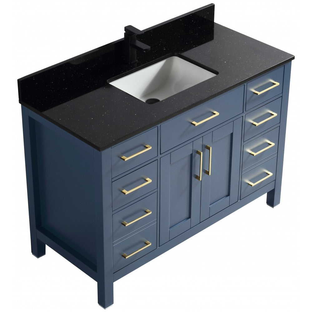Vanité de salle de bain Goli 48'' – Bleu antique