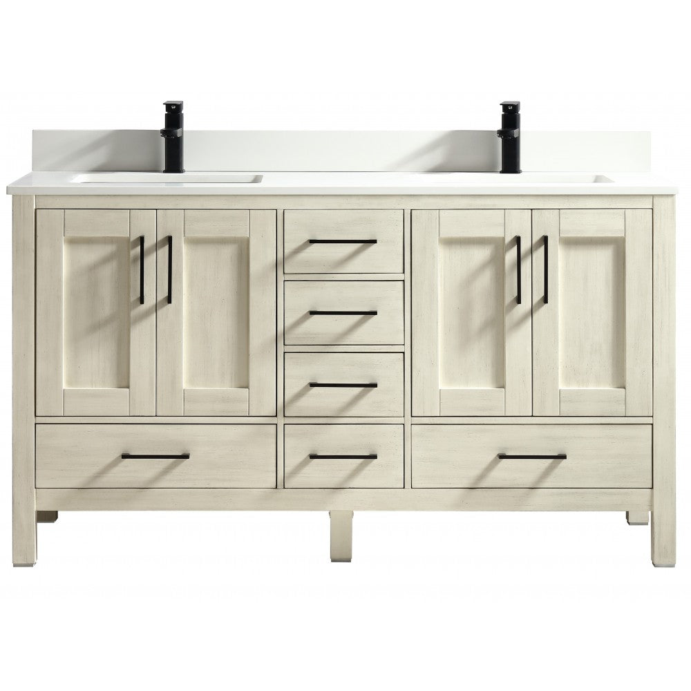 Goli 60" bois massif, Beige antique