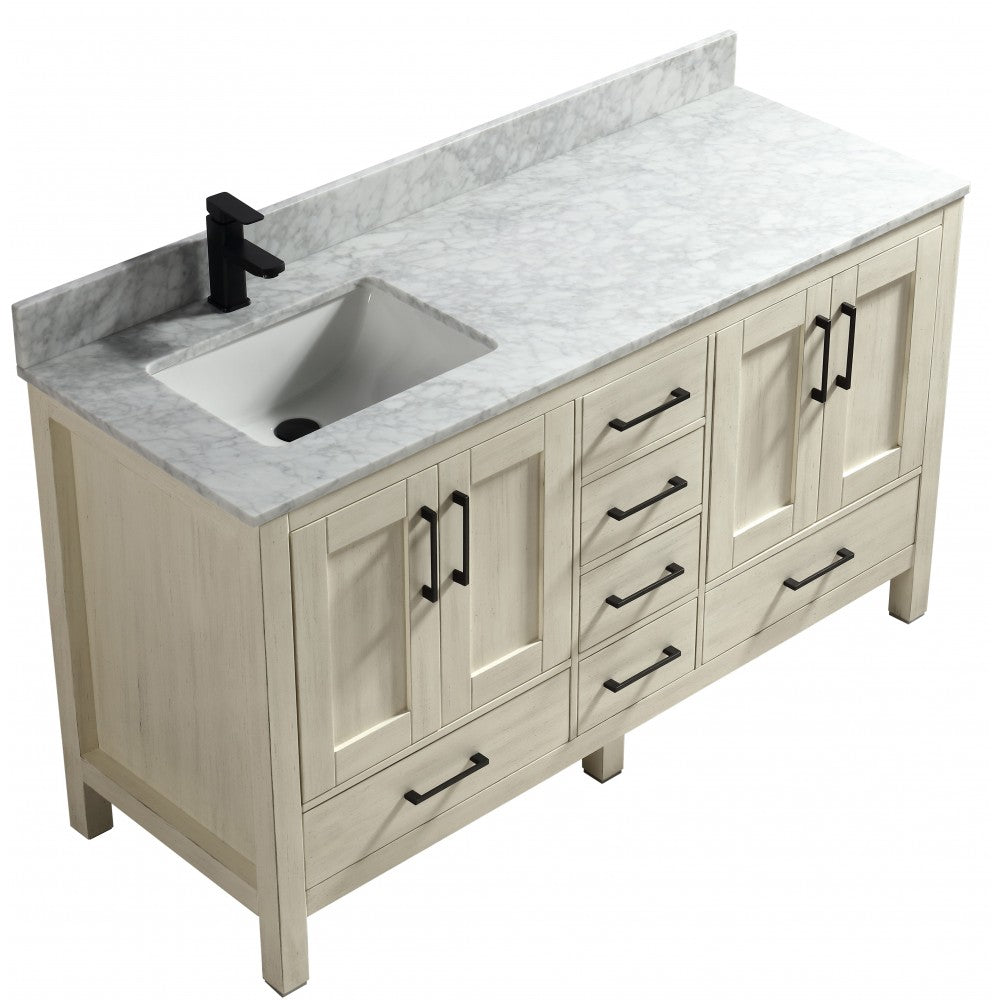 Goli 60" bois massif, Beige antique