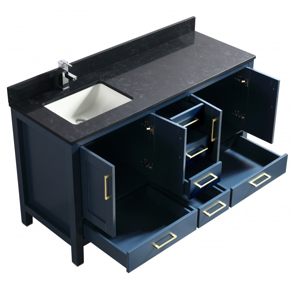 Vanité de salle de bain Goli 60'' – Bleu antique