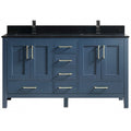 Vanité de salle de bain Goli 60'' – Bleu antique