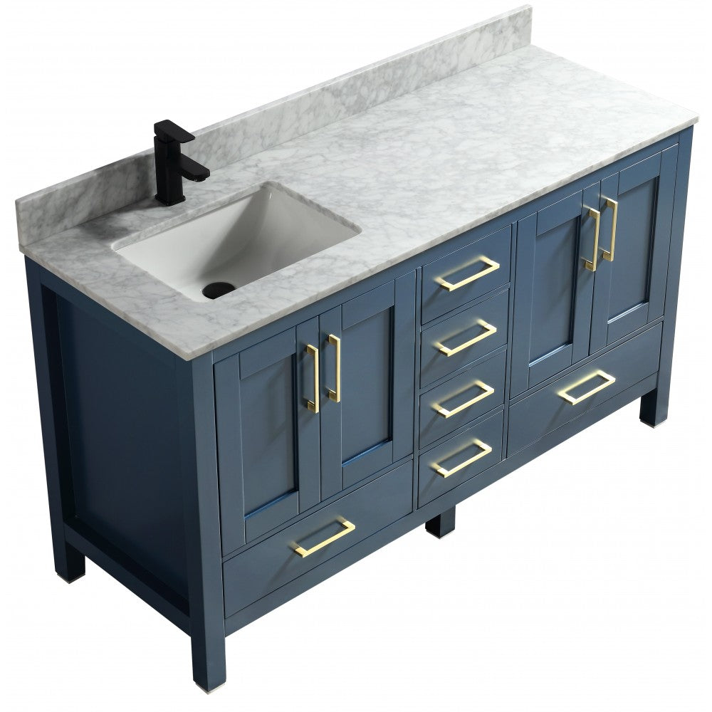 Vanité de salle de bain Goli 60'' – Bleu antique