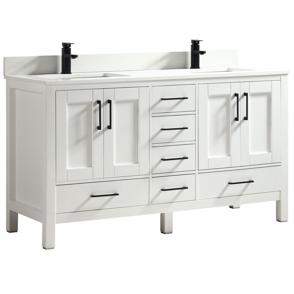 Vanité de salle de bain Goli 60'' – Blanc
