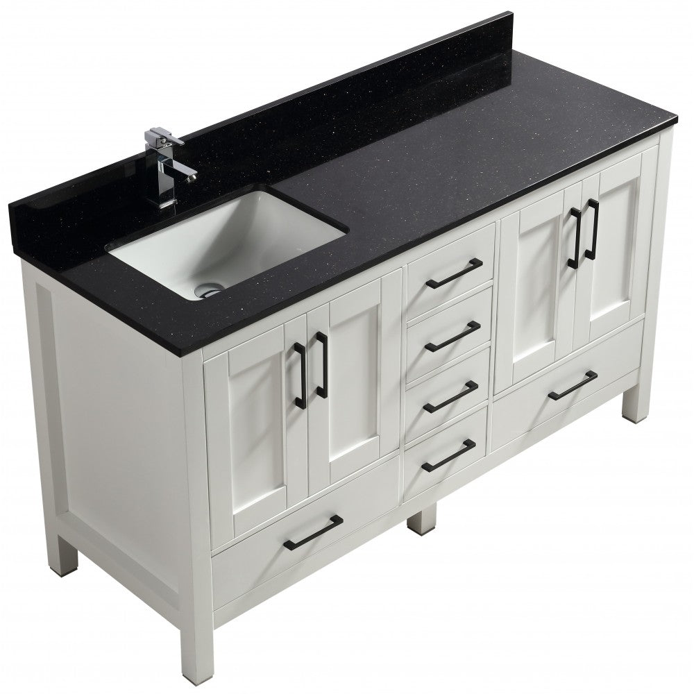 Vanité de salle de bain Goli 60'' – Blanc