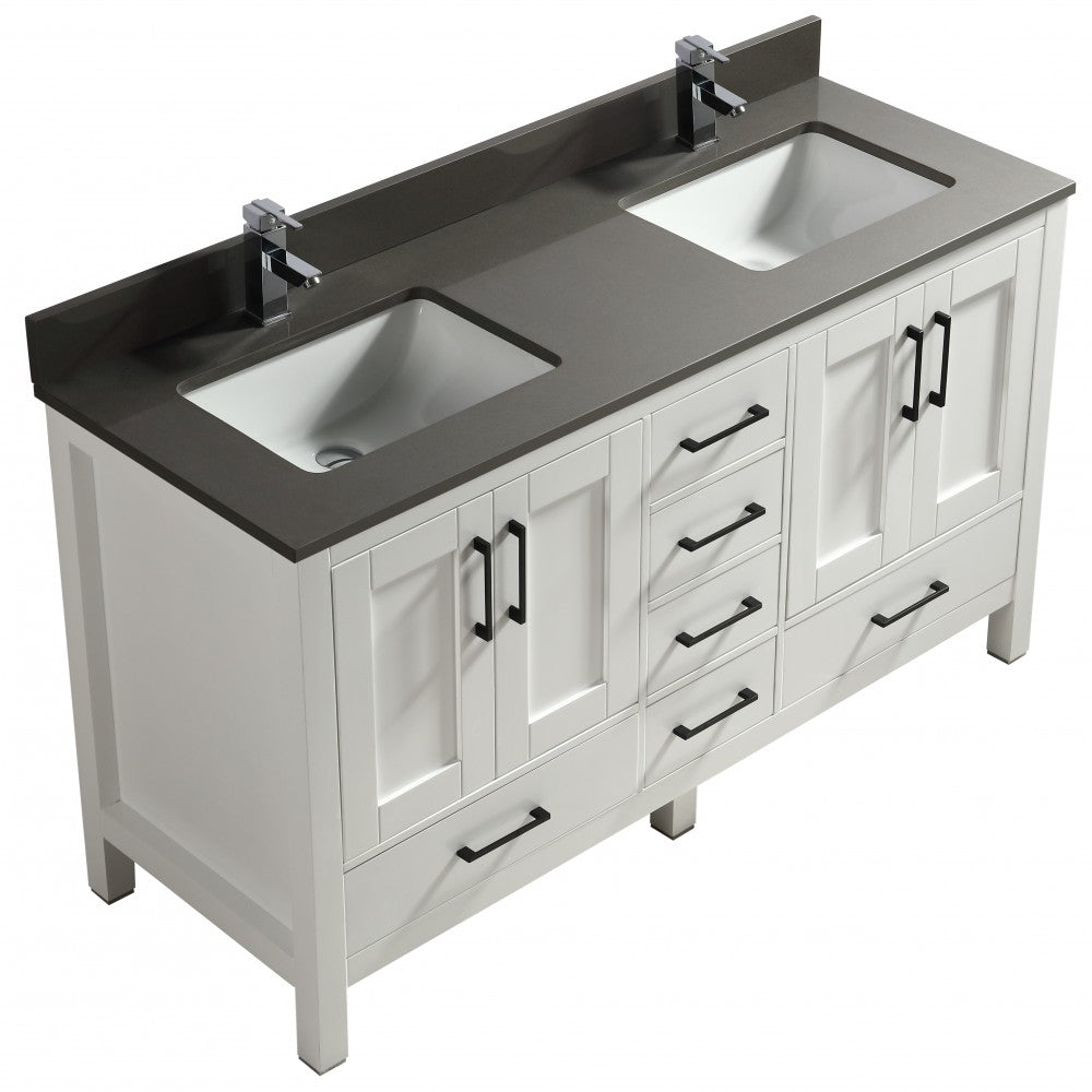 Vanité de salle de bain Goli 60'' – Blanc