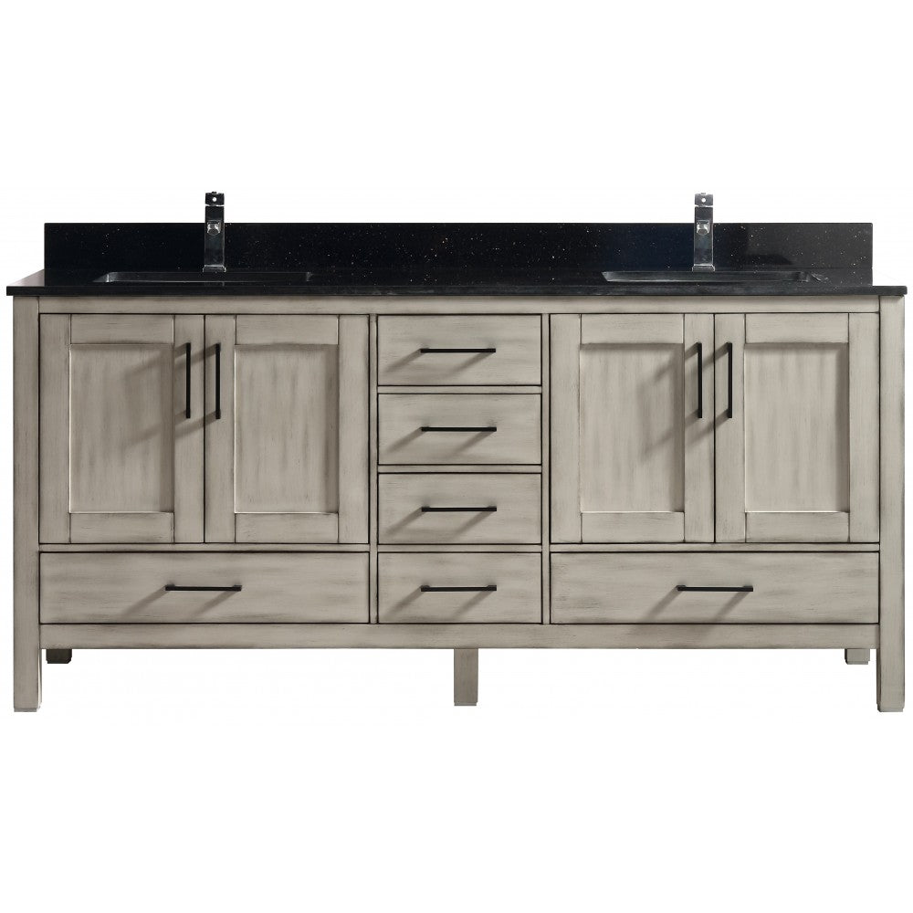Goli 72" bois massif, Gris antique