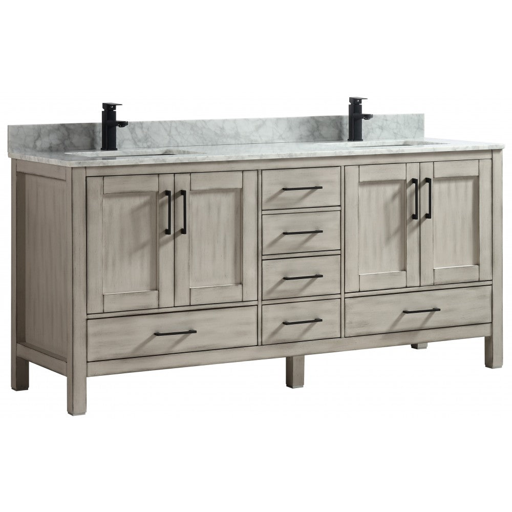 Goli 72" bois massif, Gris antique