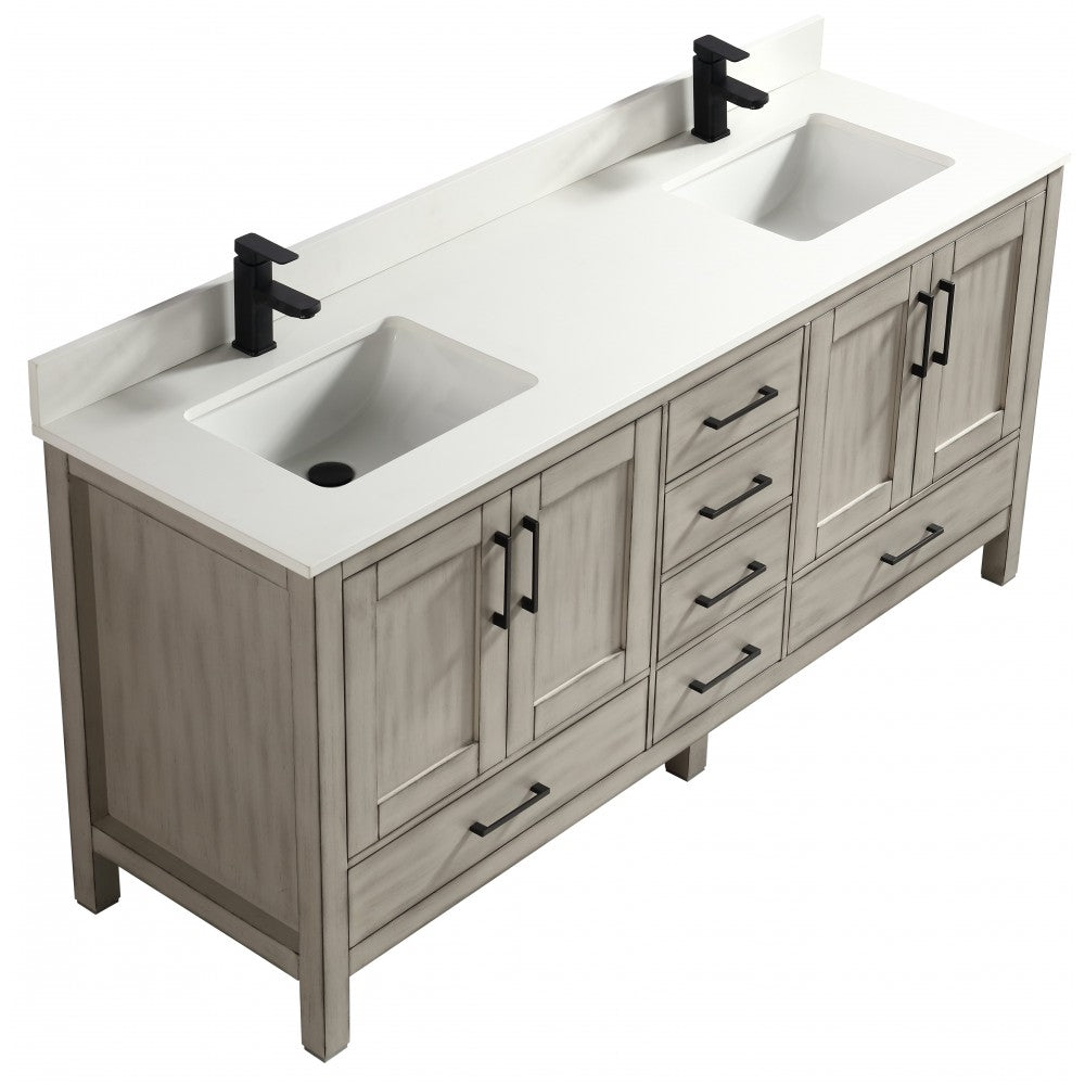 Goli 72" bois massif, Gris antique