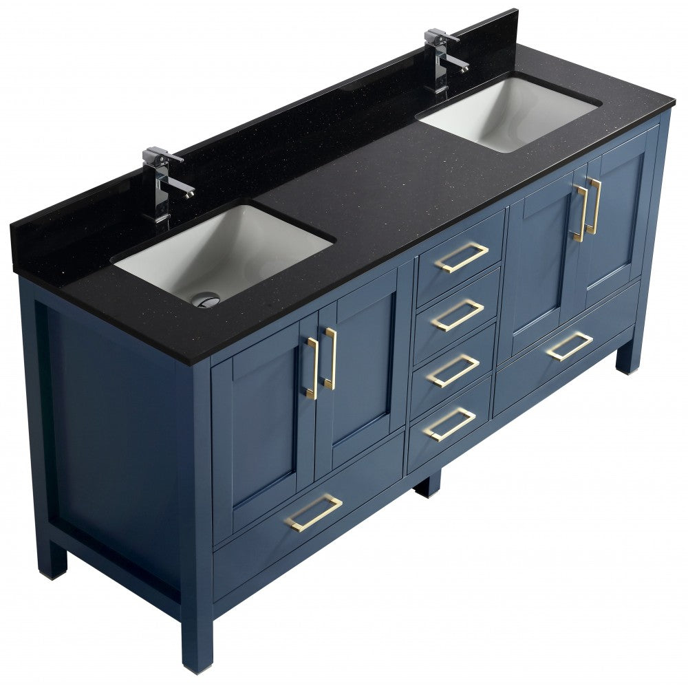Goli 72" bois massif, Bleu antique