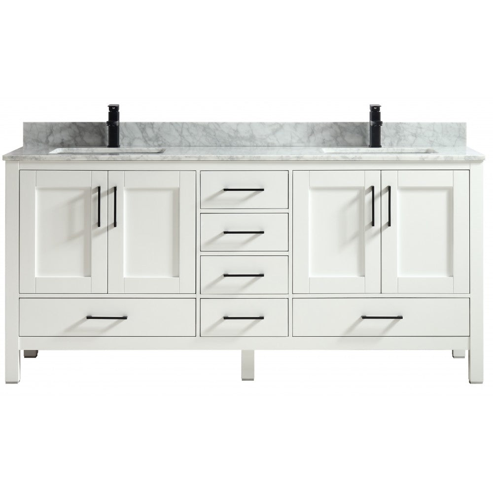 Goli 72" bois massif, Blanc