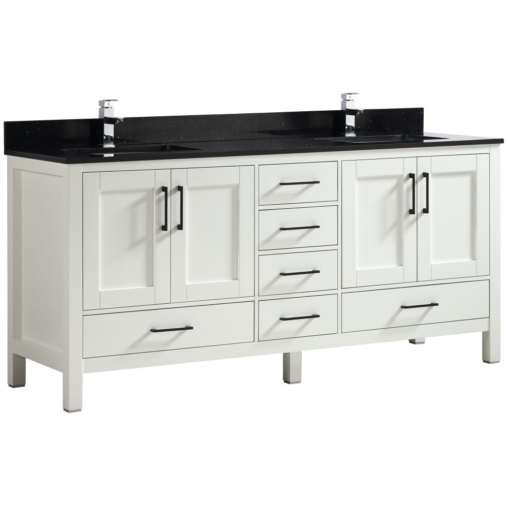 Goli 72" bois massif, Blanc
