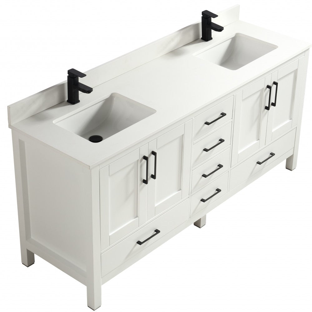 Goli 72" bois massif, Blanc