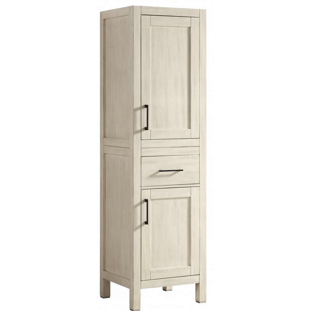 Armoire de salle de bain Lyon 20'', Meuble de rangement en bois - Beige antique