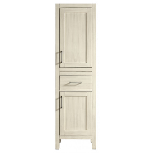 Armoire de salle de bain Lyon 20'', Meuble de rangement en bois - Beige antique