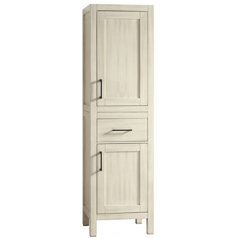 Armoire de salle de bain Lyon 20'', Meuble de rangement en bois - Beige antique