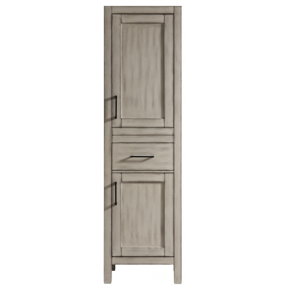 Armoire de salle de bain Lyon 20'', Meuble de rangement en bois - Gris antique