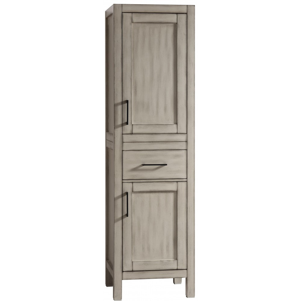 Armoire de salle de bain Lyon 20'', Meuble de rangement en bois - Gris antique