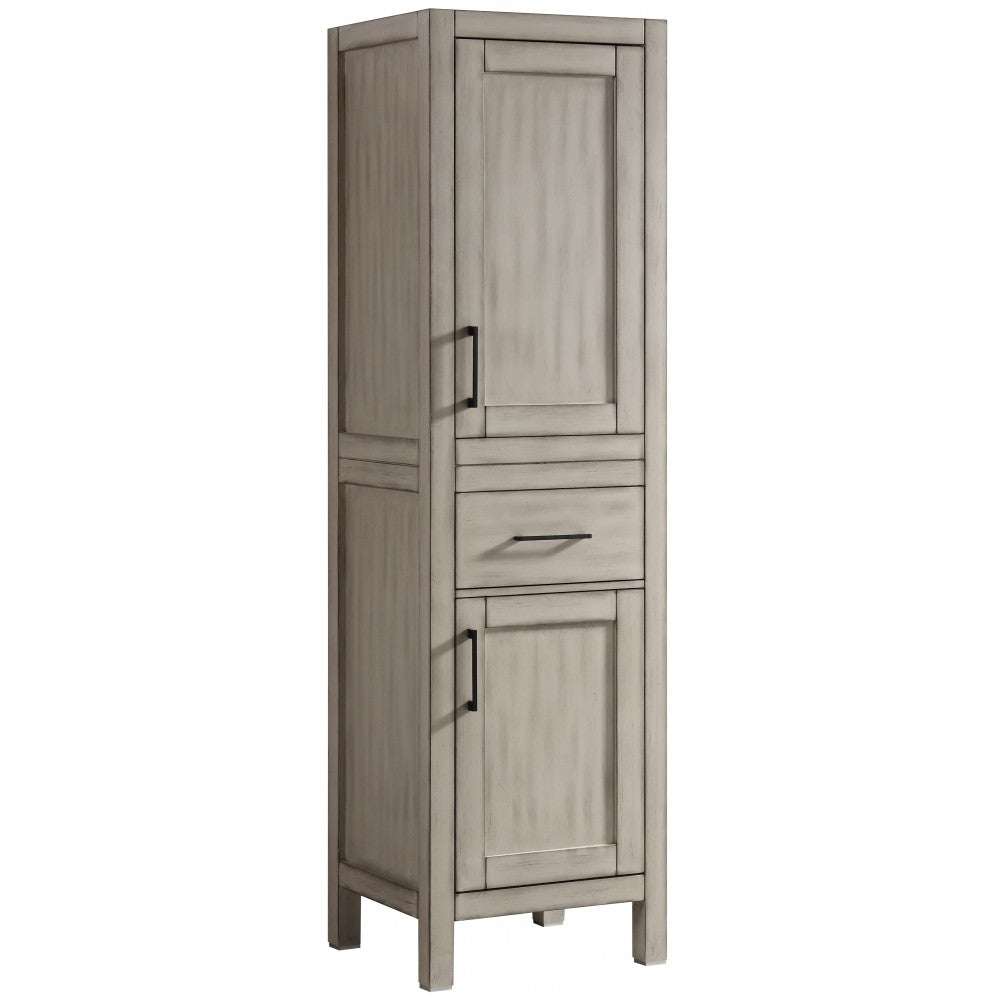 Armoire de salle de bain Lyon 20'', Meuble de rangement en bois - Gris antique