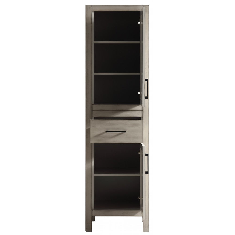 Armoire de salle de bain Lyon 20'', Meuble de rangement en bois - Gris antique
