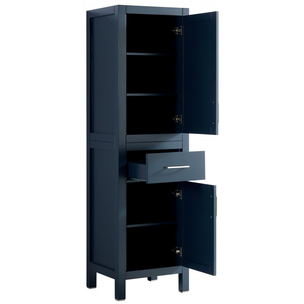 Armoire de salle de bain Lyon 20'', Meuble de rangement en bois - Bleu antique