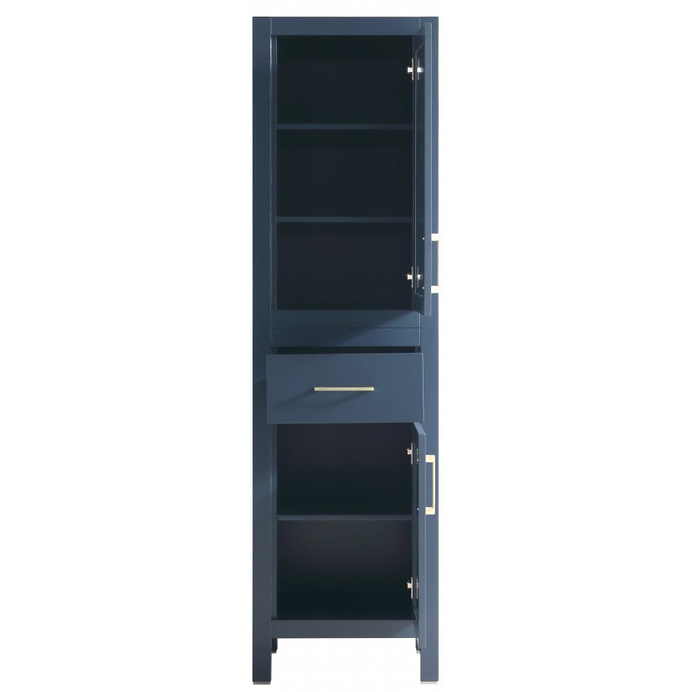 Armoire de salle de bain Lyon 20'', Meuble de rangement en bois - Bleu antique