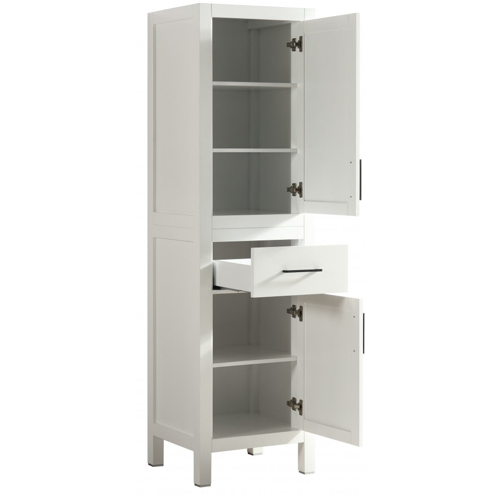 Armoire de salle de bain Lyon 20'', Meuble de rangement en bois - Blanc
