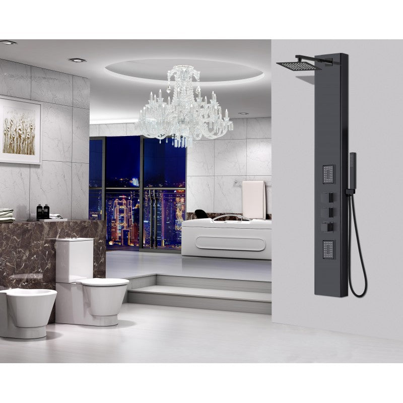 Otrena, Colonne de douche noir mat