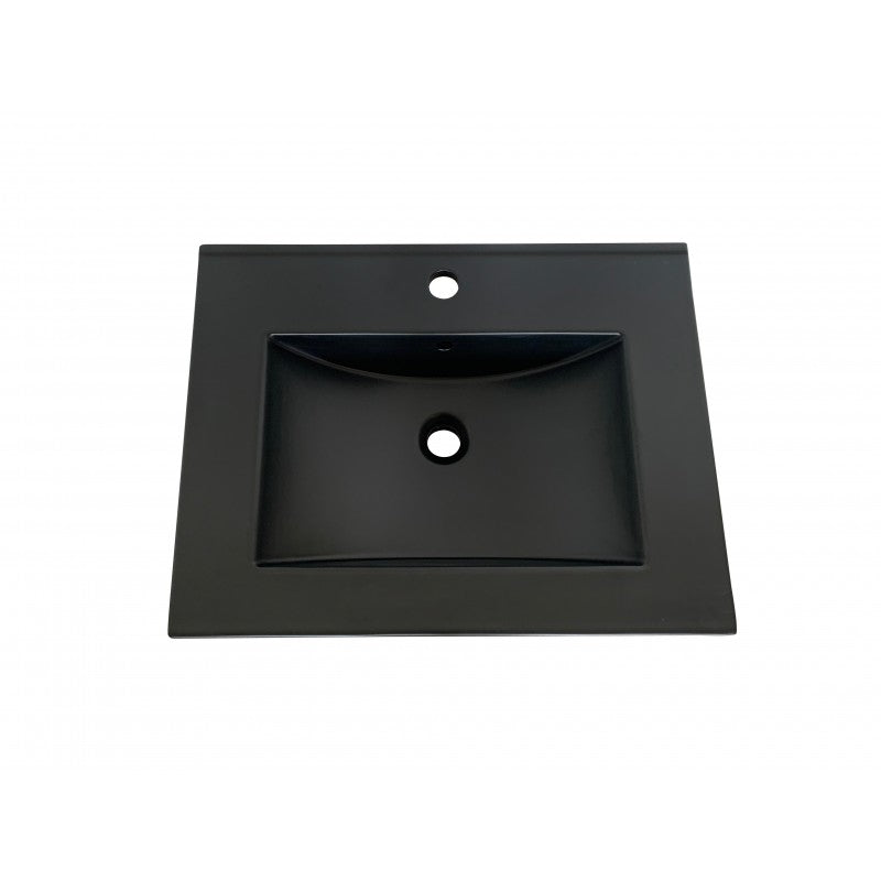 Nero, Lavabo en porcelaine semi-encastré