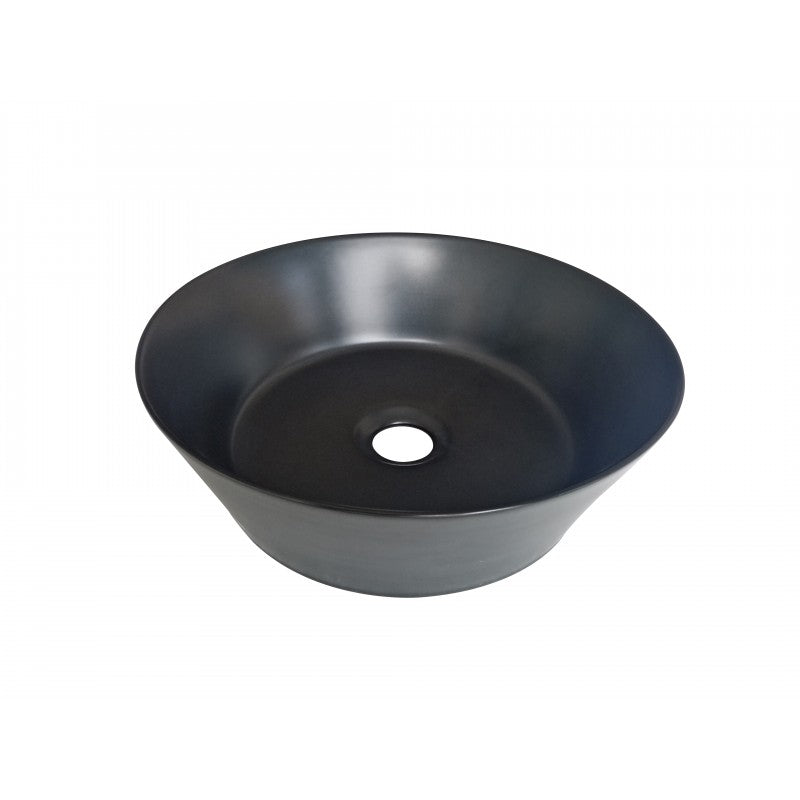 Lombok, Lavabo de porcelaine - Noir mat