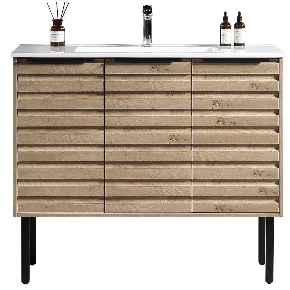 Tavira 39.5" Zurich Oak, Vanité sur pied