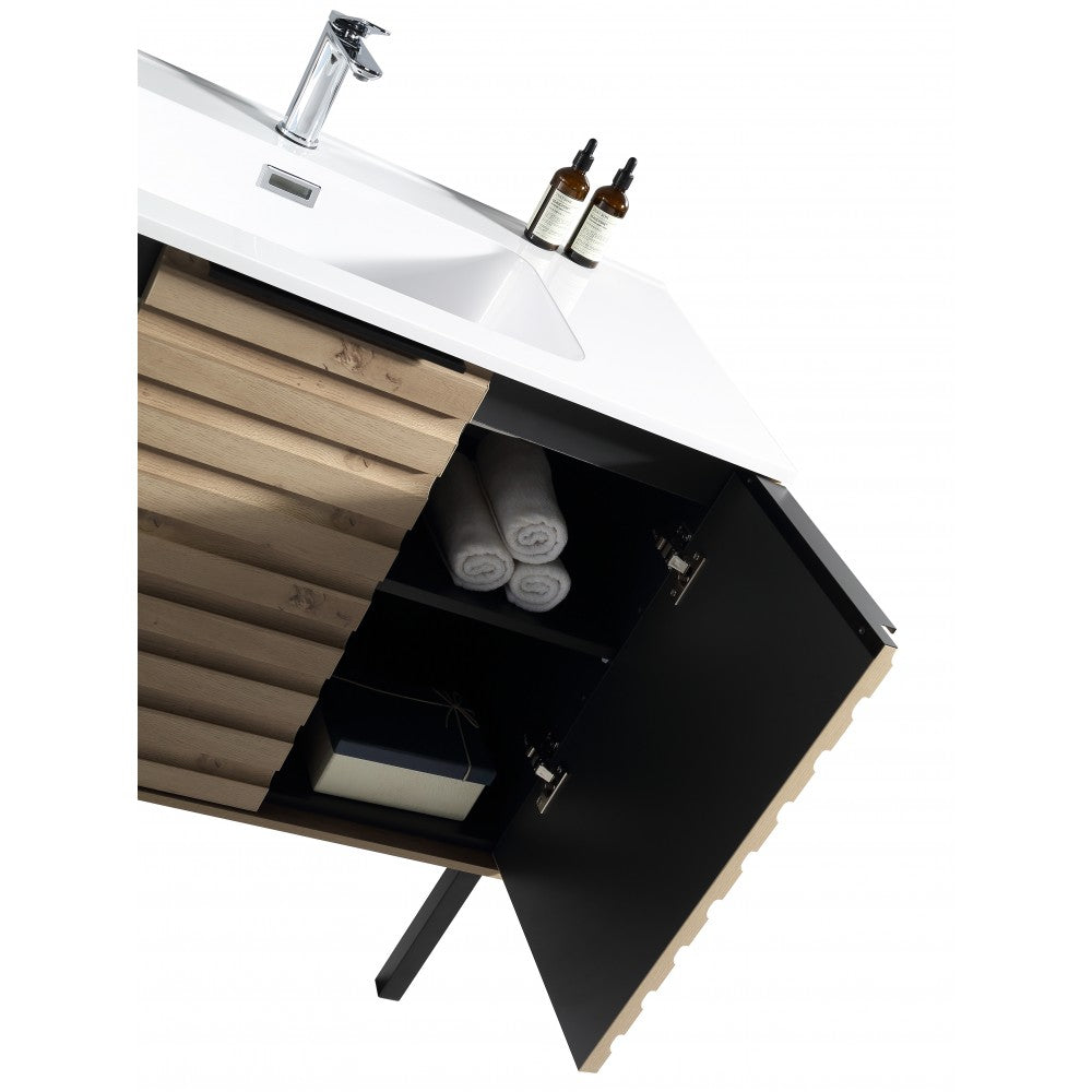Tavira 39.5" Zurich Oak, Vanité sur pied