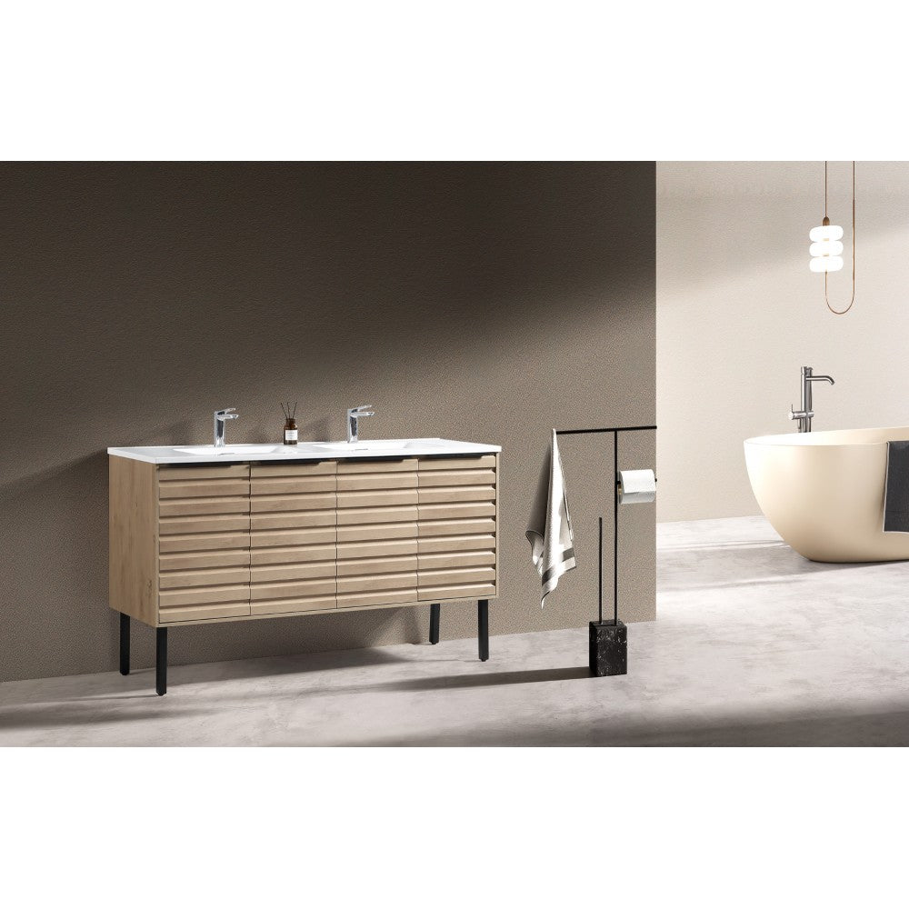 Tavira 48" Zurich Oak, Vanité sur pied