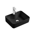 Danu, Lavabo en porcelaine - Noir mat