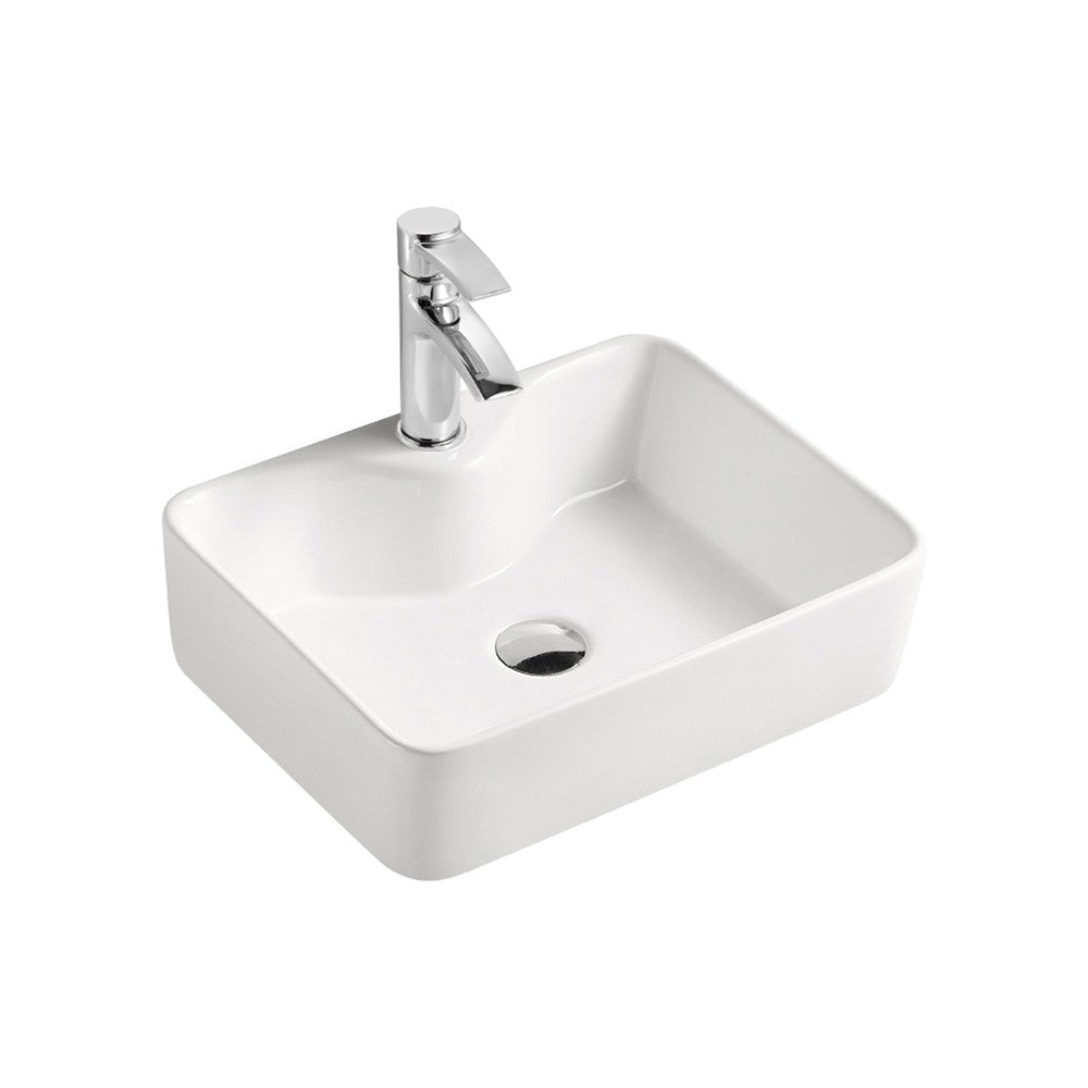 Danu, Lavabo en porcelaine - Blanc lustré