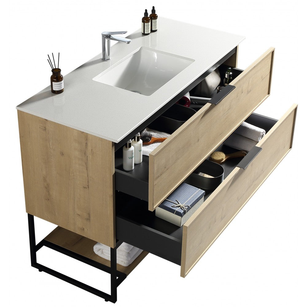 Véona 48", Vanité sur pied, Vick Oak