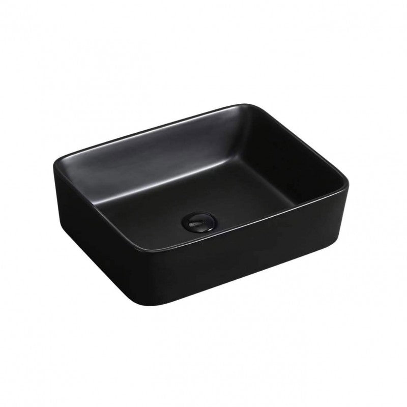 Caïman, Lavabo en porcelaine - Noir mat