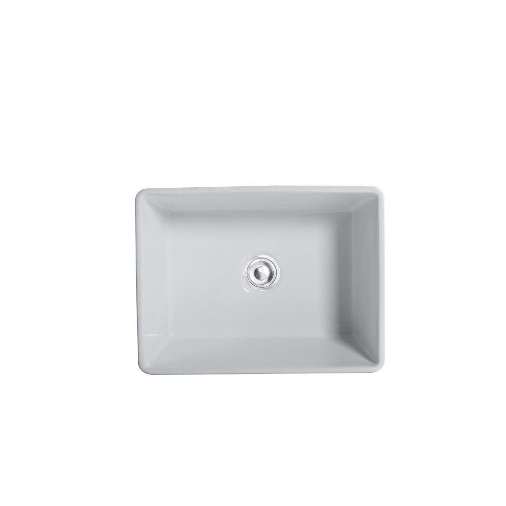 Balios 24" Évier en porcelaine - Blanc lustré