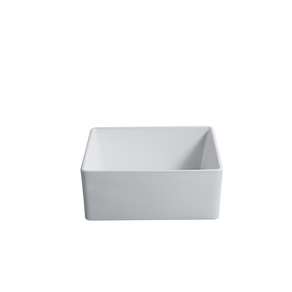 Balios 24" Évier en porcelaine - Blanc lustré