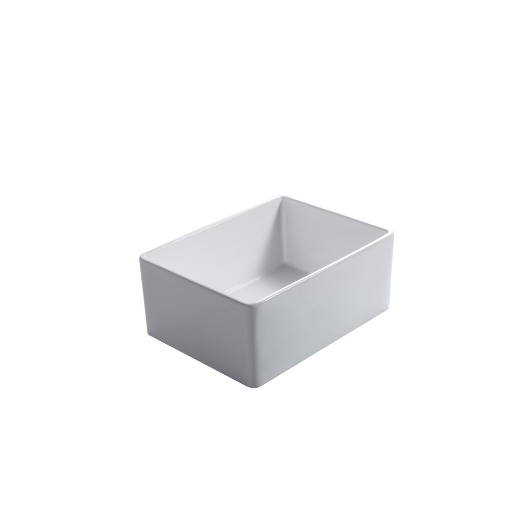 Balios 24" Évier en porcelaine - Blanc lustré