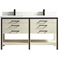 Vali 60" bois massif, Beige antique